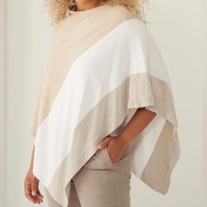 Barefoot Dreams CozyChic ultra lite sunset poncho. Size: one size plus